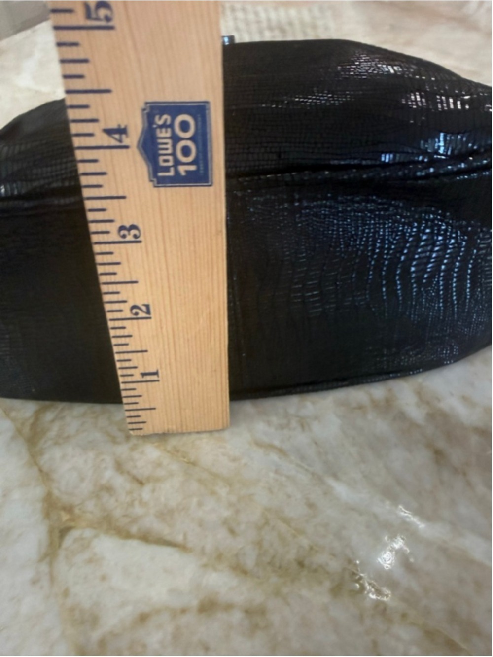 Stuart Weitzman Black Lizard Embossed Shoulder, 90s with no damage noted. Cute - Picture 11 of 13